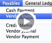 How to enter a Vendor Invoice
