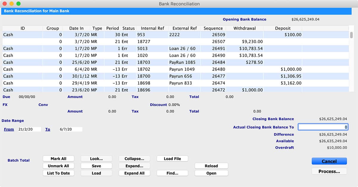General Ledger - SapphireOne ERP CRM Accounting Software