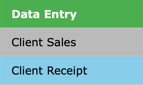 Web Pack-Data Entry Menu-Client Sales