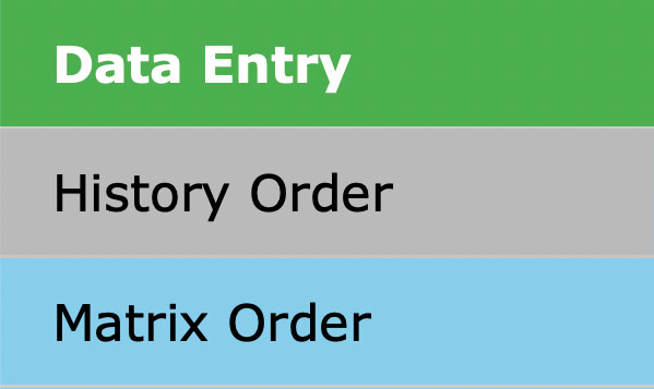 Web Pack-Data Entry Menu-History Order