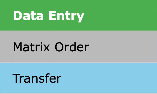 Web Pack-Data Entry Menu-DataEntryMenu-Matrix Order