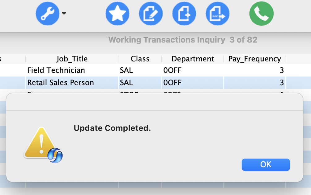 Specific Tools Bulk Change Pay Period Date Update Completed
